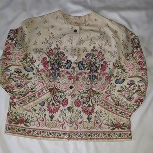 EUC Vintage Bonwit-Teller Floral Print Cropped Jacket